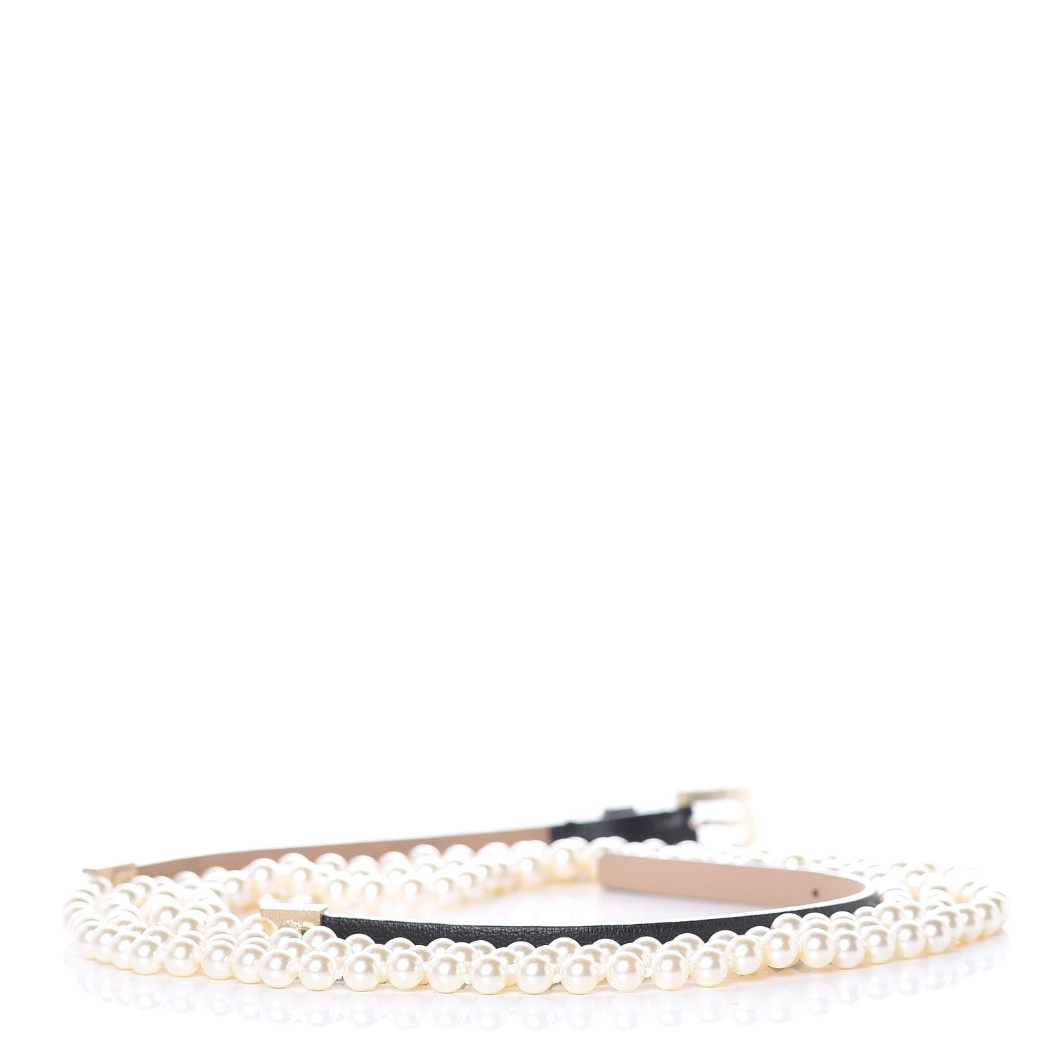 Chanel Lambskin Pearl Belt 75 30 Black 3 of 6