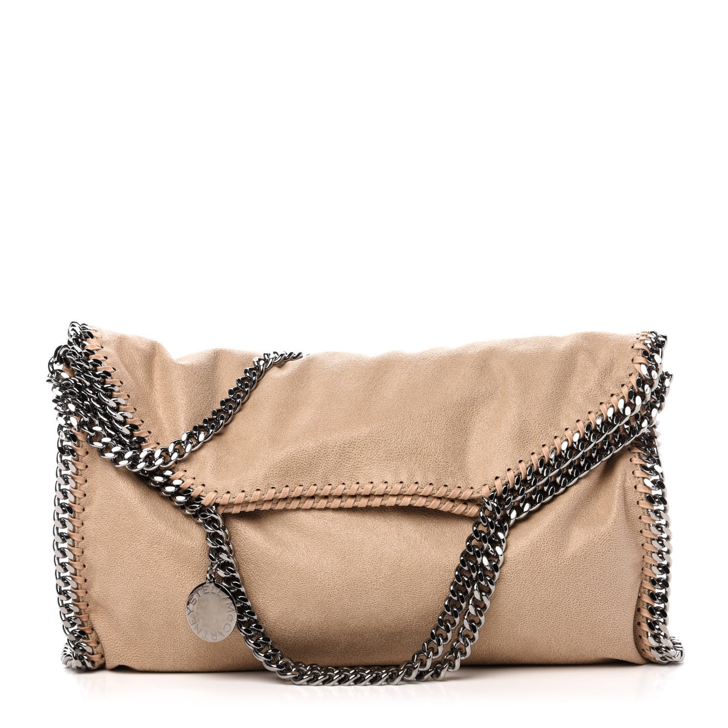 Shaggy Deer Falabella Fold Over Tote Taupe