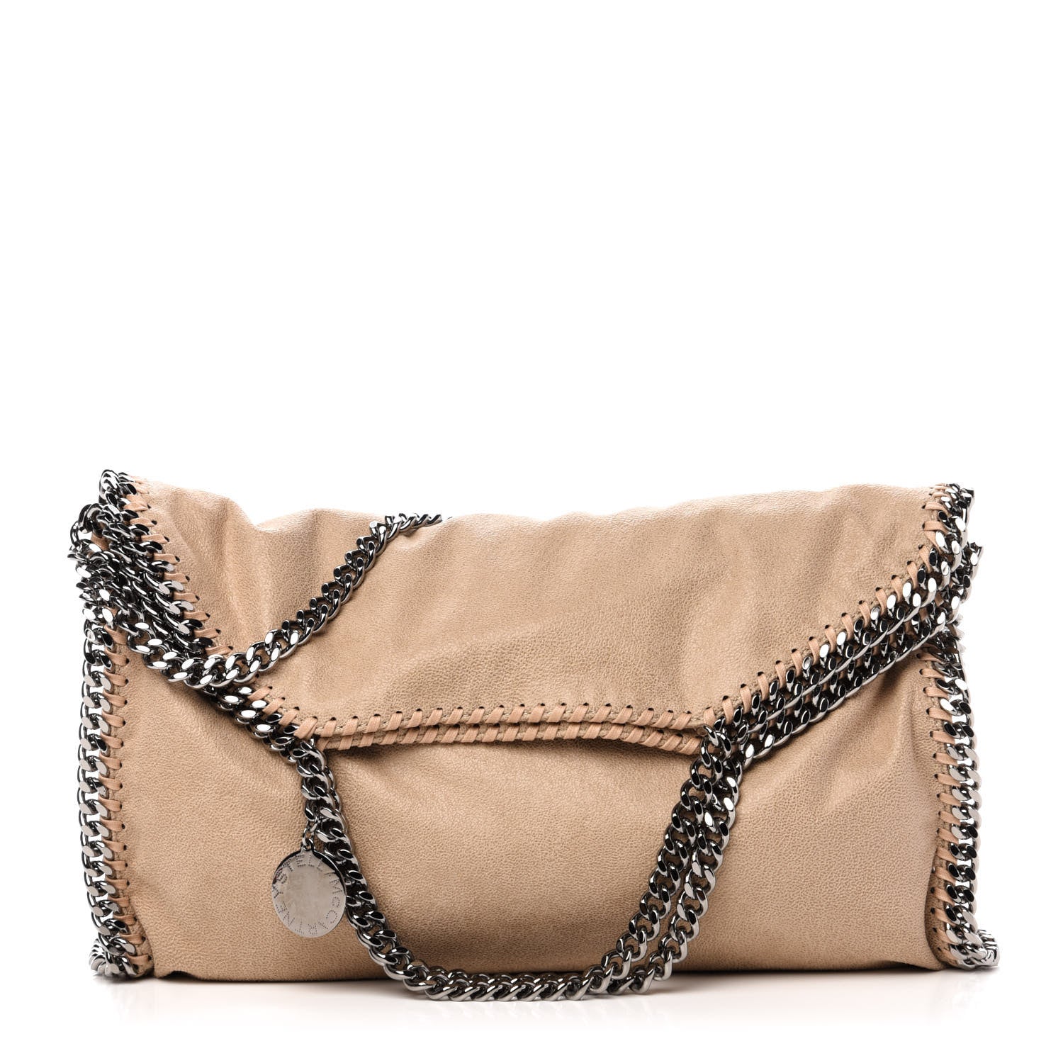 Stella McCartney Shaggy Deer Falabella Fold Over Tote Taupe 1 of 10