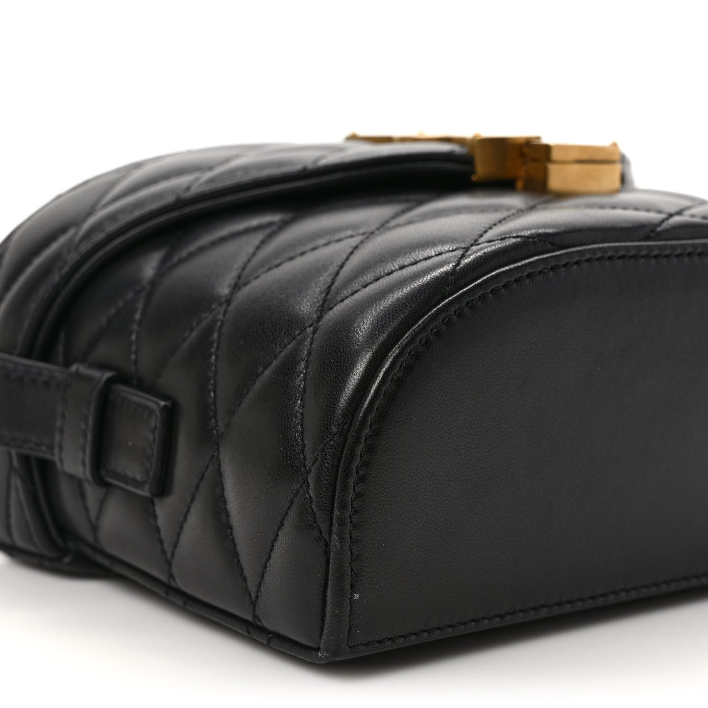 Lambskin Matelasse Monogram June Box Bag Black