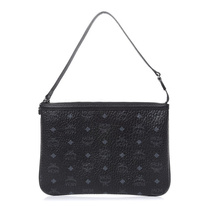MCM Visetos Liz Shopper Tote Pouch Black 1 of 8