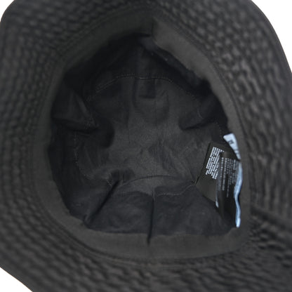 Prada Re-Nylon Metal Triangle Logo Womens Bucket Hat M Black 7 of 9