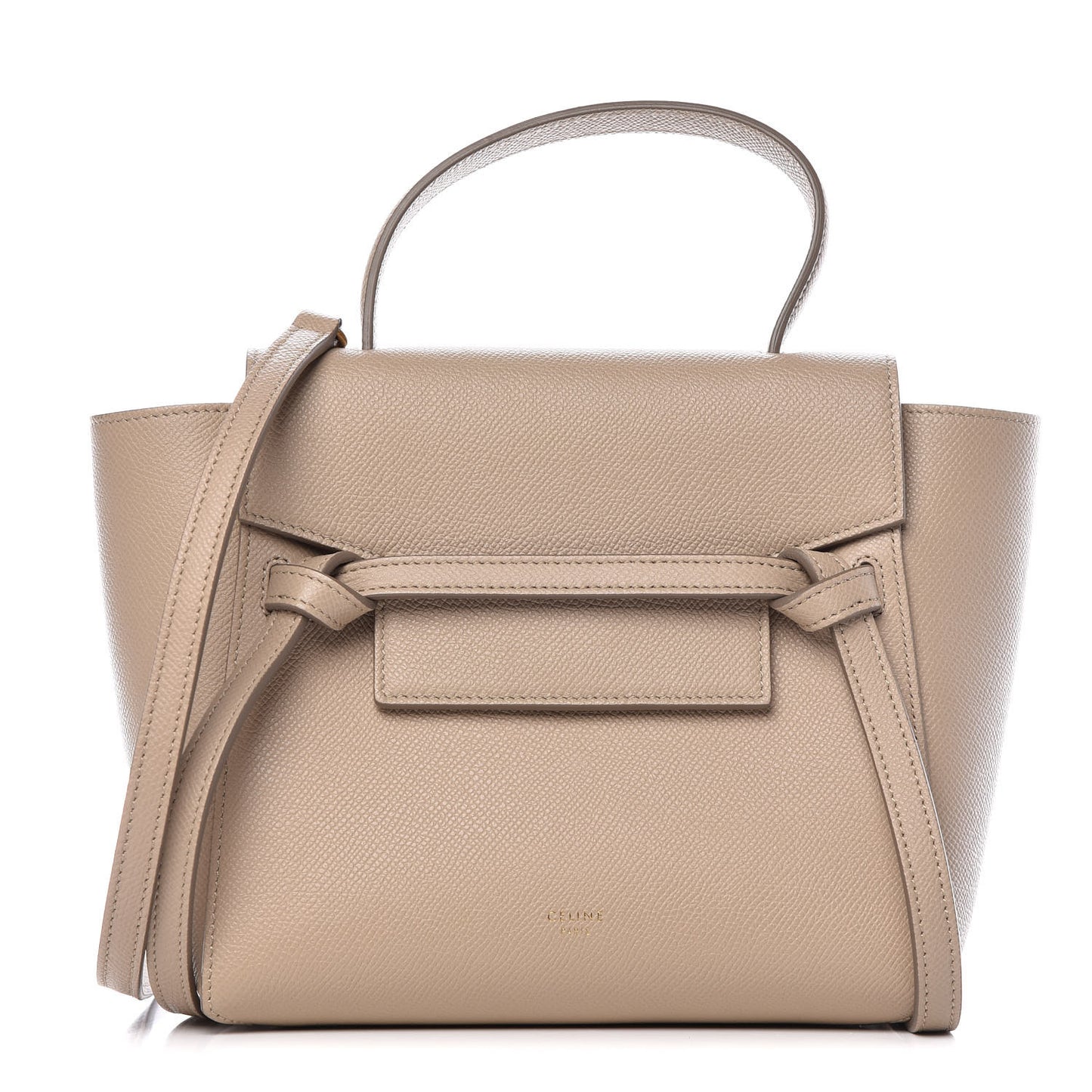 Grained Calfskin Nano Belt Bag Light Taupe