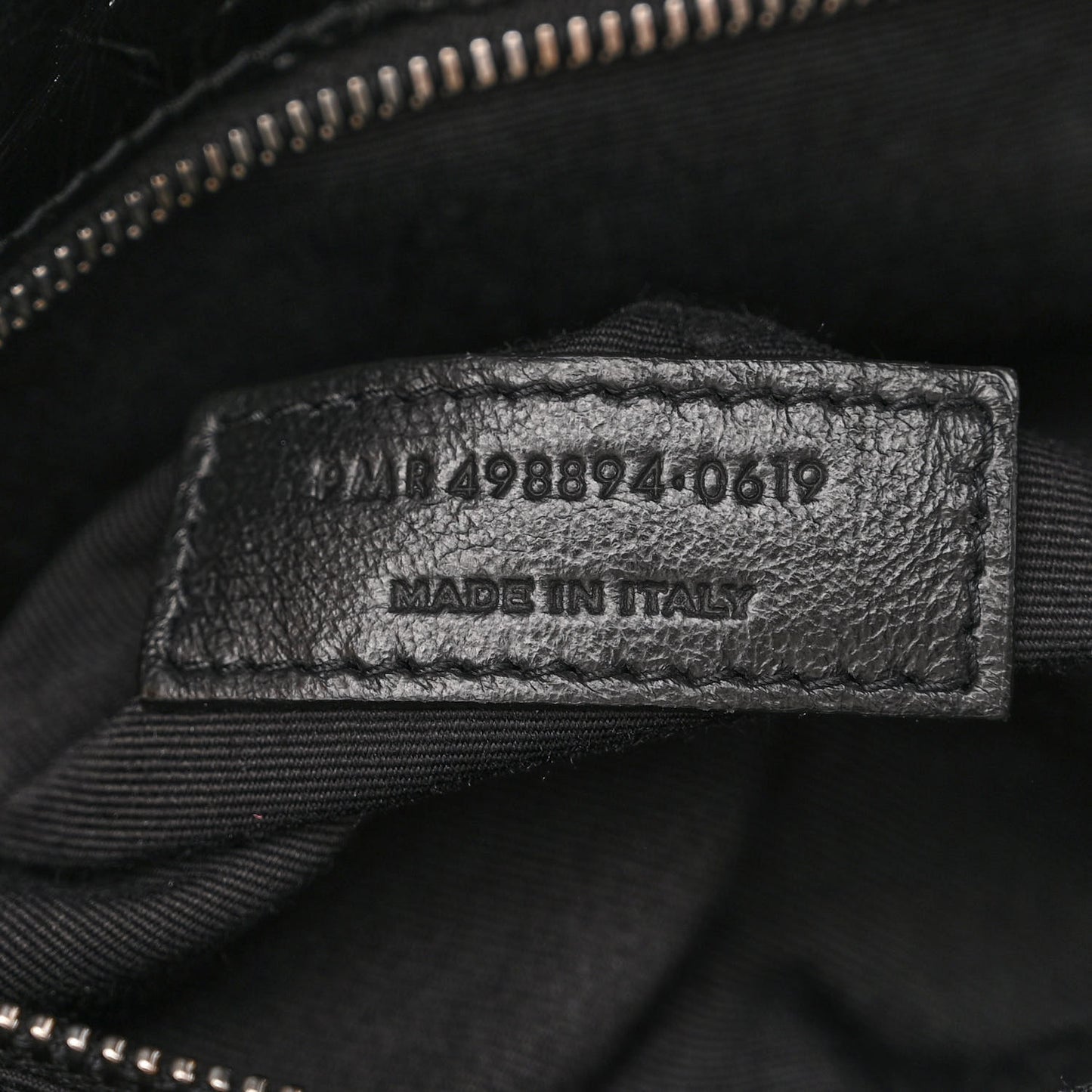 Crinkled Calfskin Matelasse Monogram Medium Niki Chain Satchel Black
