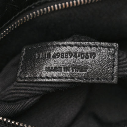 Saint Laurent Crinkled Calfskin Matelasse Monogram Medium Niki Chain Satchel Black 7 of 11