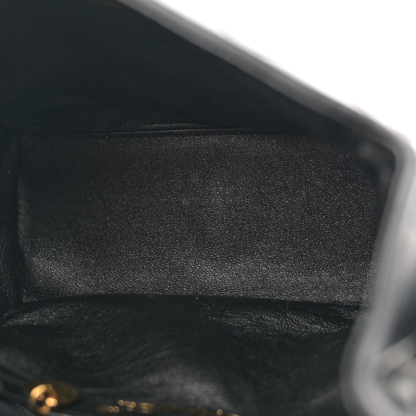 Lambskin Quilted Flap Shoulder Bag Black