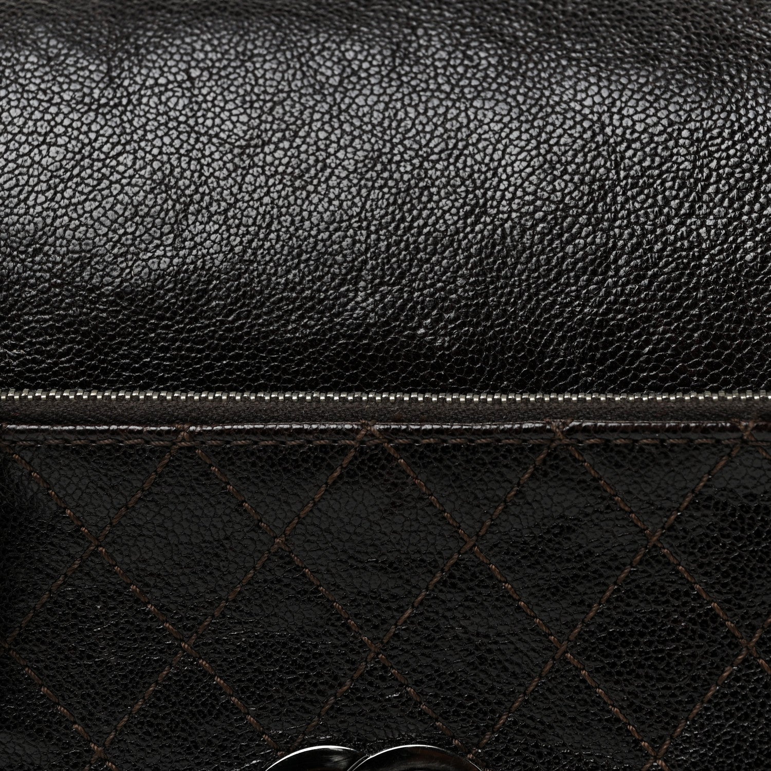 Chanel Glazed Caviar Small Pocket In The City Shoulder Bag Brown 7 of 26