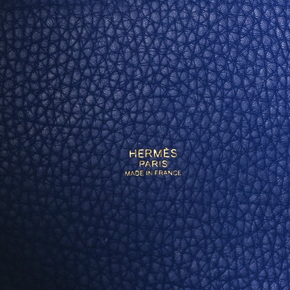 Hermes Taurillon Clemence Picotin Lock 18 PM Bleu Electrique 5 of 9