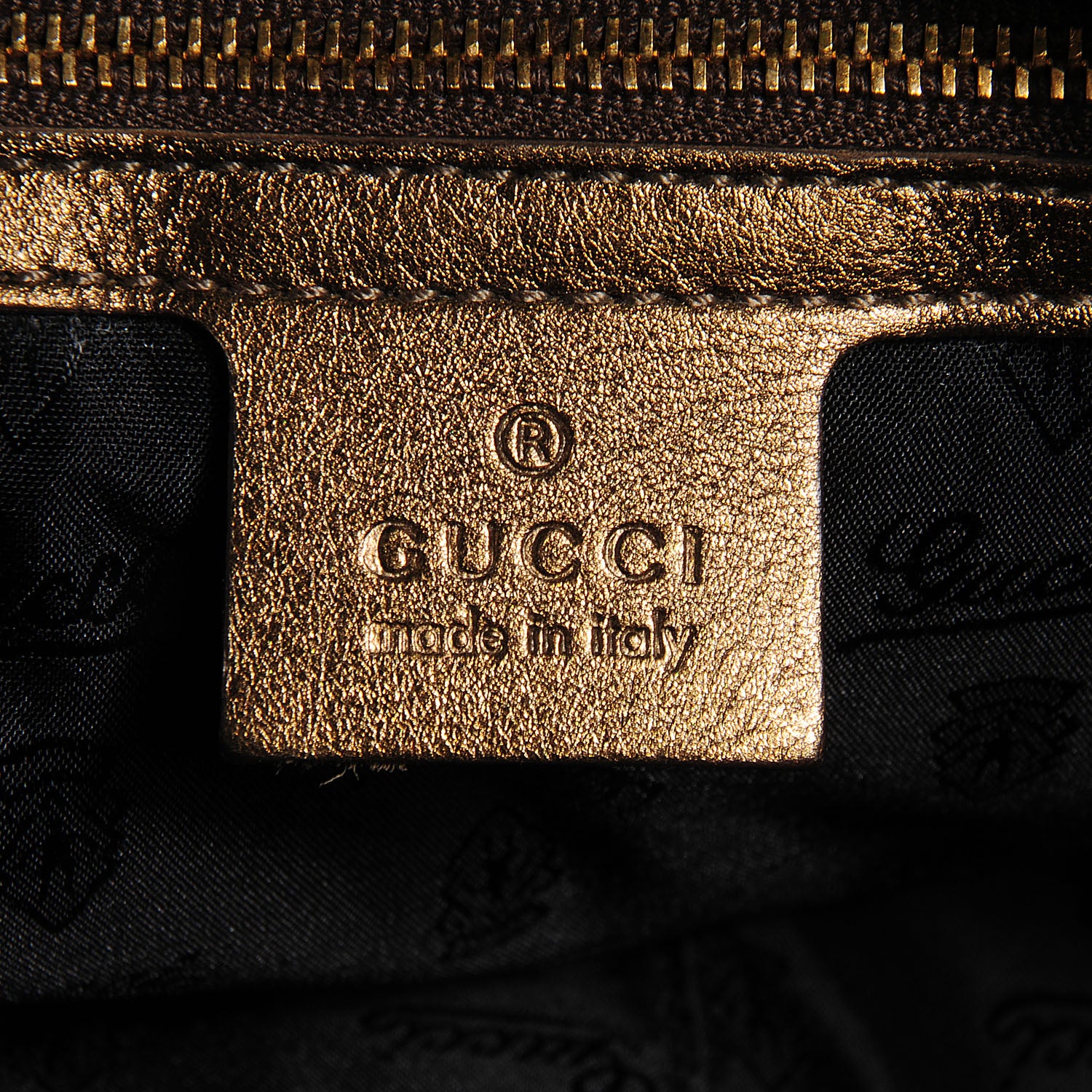 Gucci Metallic Leather Large Hysteria Tote Bronze 13 of 14
