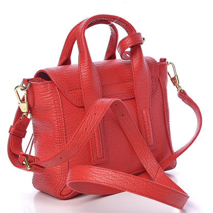 3.1 Phillip Lim 3.1 Textured Calfskin Mini Pashli Satchel Red 3 of 10