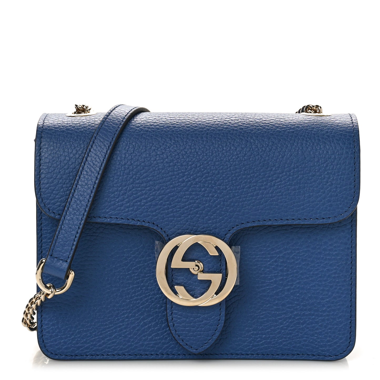 Dollar Calfskin Small Interlocking G Shoulder Bag Caspian