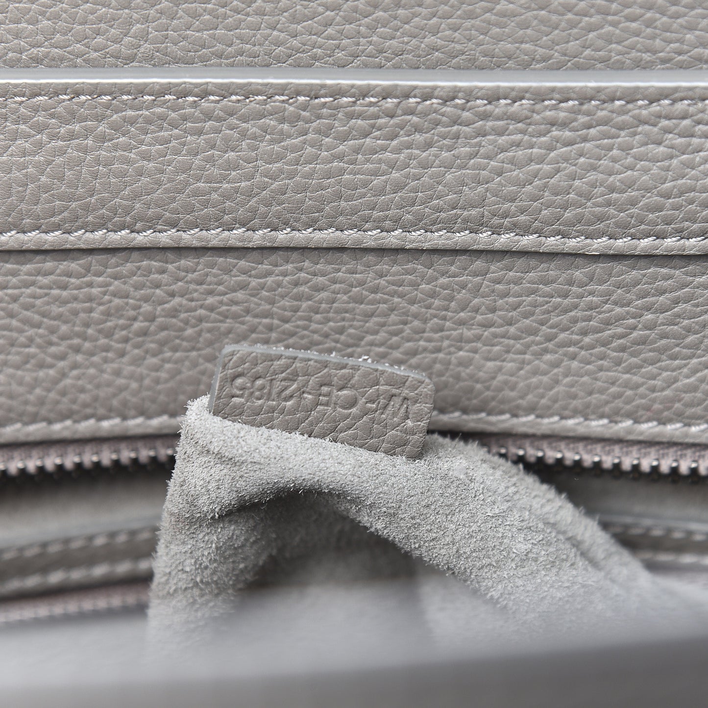 Drummed Calfskin Mini Luggage Souris