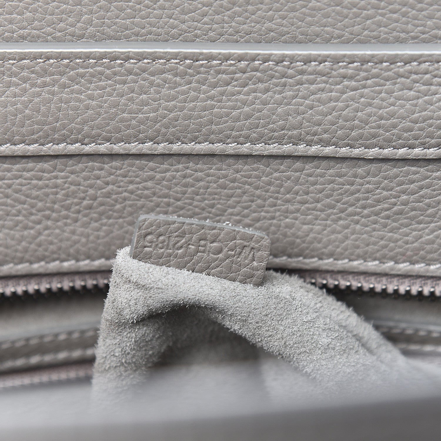 Celine Drummed Calfskin Mini Luggage Souris 7 of 16