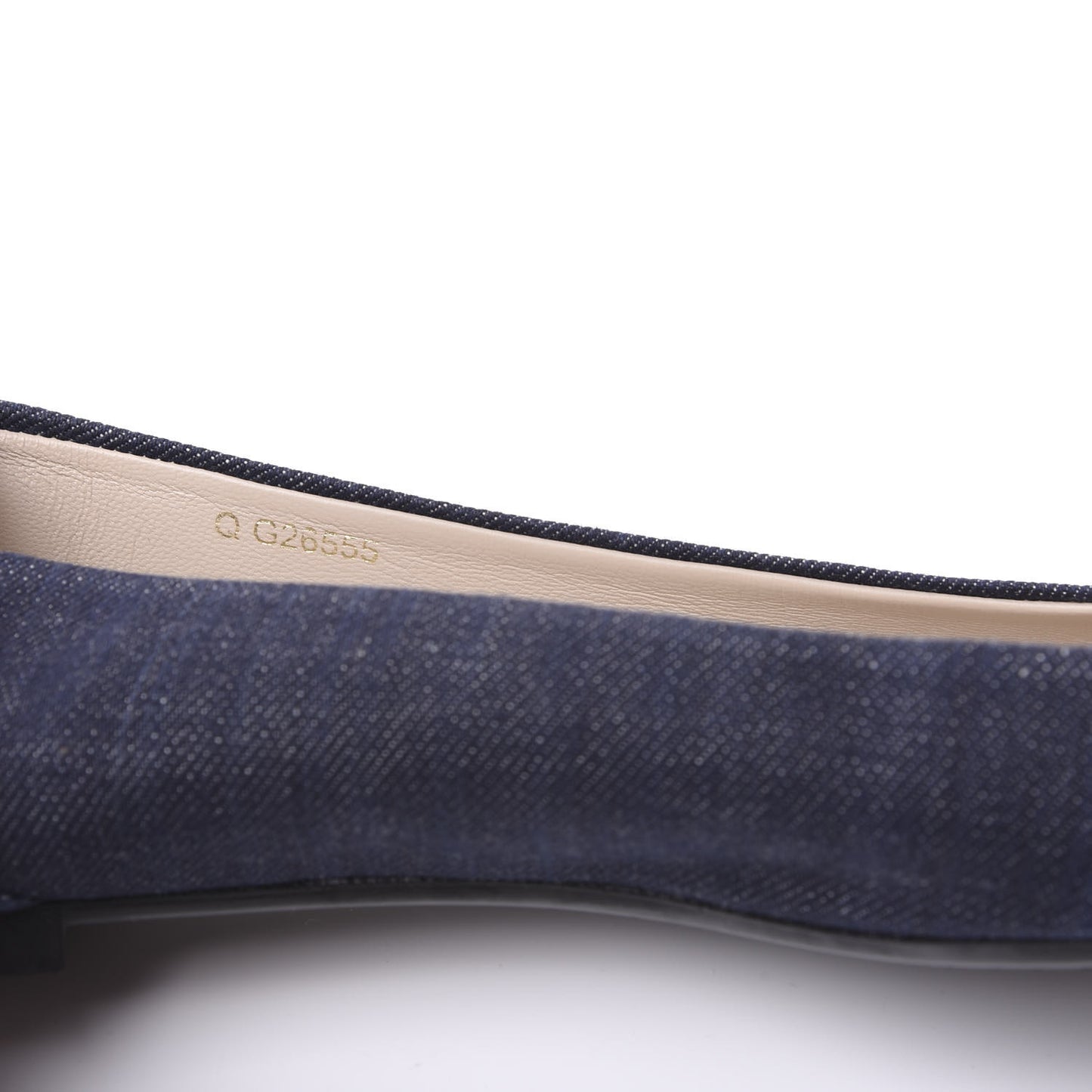 Denim CC Cap Toe Ballerina Flats 39.5 Blue