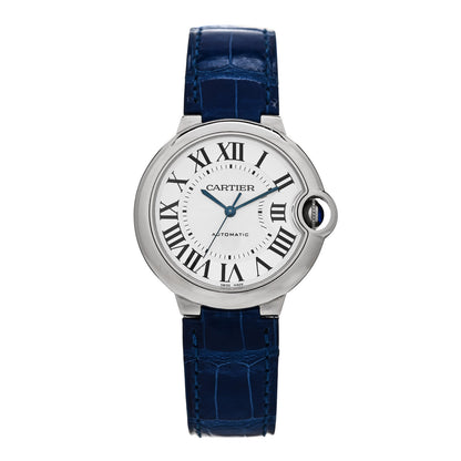 Cartier Stainless Steel Alligator 36mm Ballon Bleu De Cartier Automatic Watch Blue 1 of 4