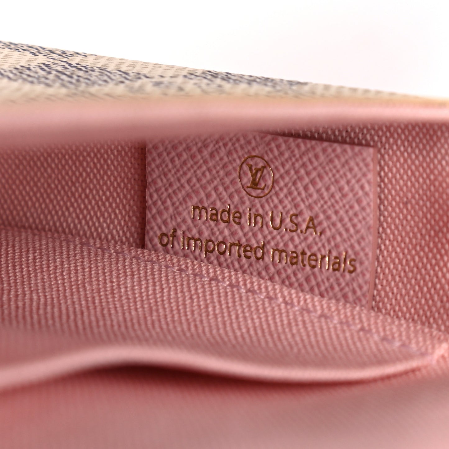 Damier Azur Pochette Felicie Chain Wallet Rose Ballerine