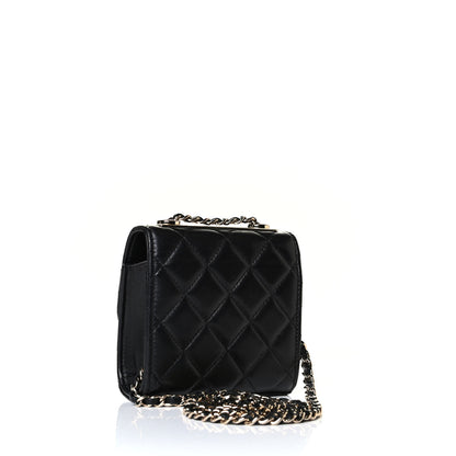 Chanel Lambskin Quilted Mini Trendy CC Chain Wallet Black 2 of 8