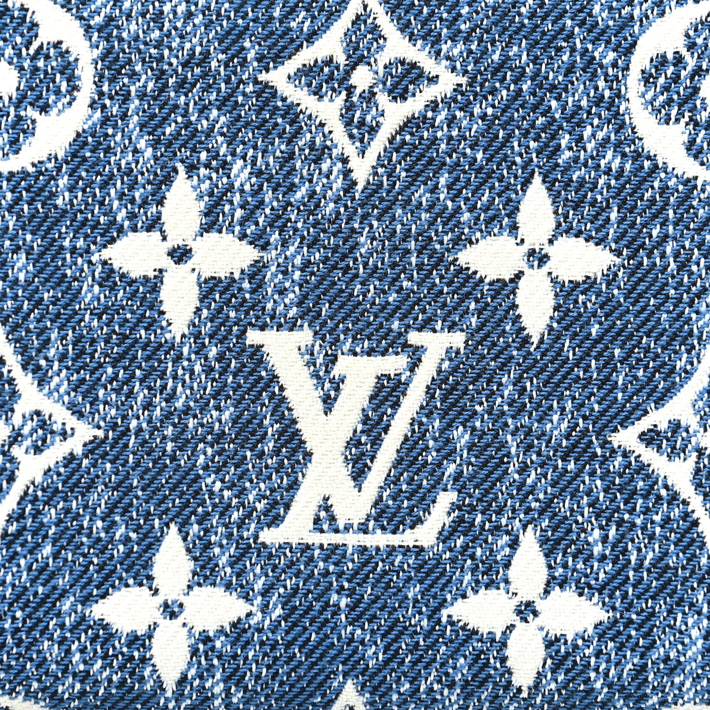 Denim Monogram Jacquard Zippy Coin Purse Bleu