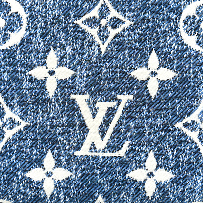Louis Vuitton Denim Monogram Jacquard Zippy Coin Purse Bleu 7 of 8
