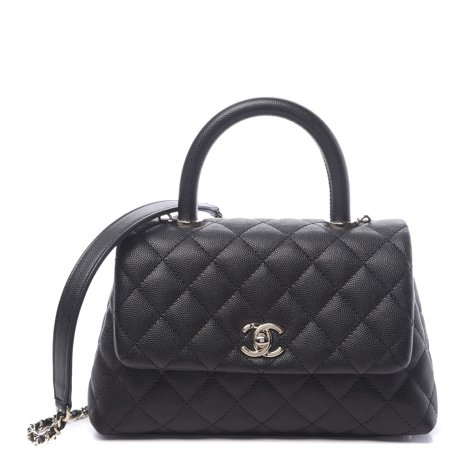 Chanel Caviar Quilted Mini Coco Handle Flap Black 1 of 12