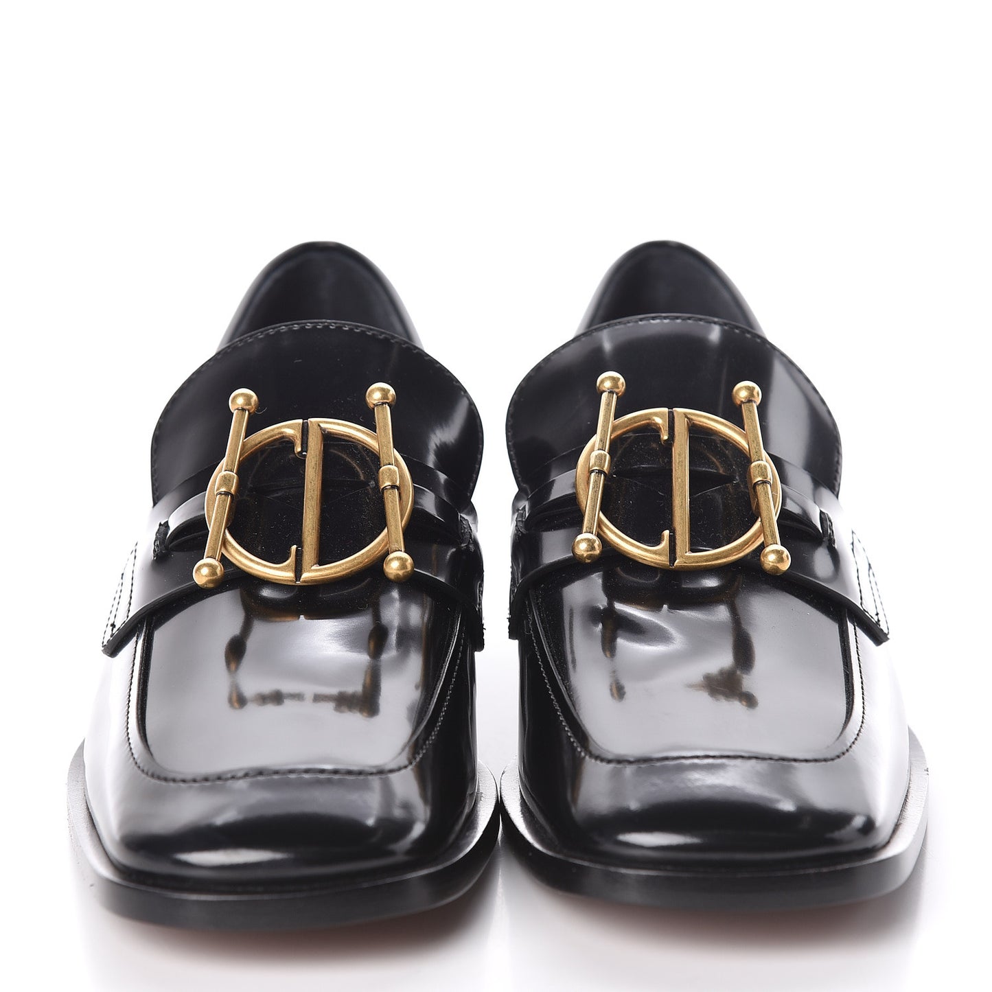 Shiny Calfskin Diordirection Loafers 36 Black