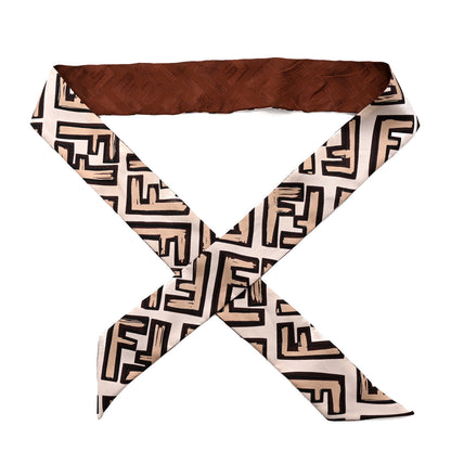 Fendi Silk Wrappy Bandeau Beige Brown 1 of 5