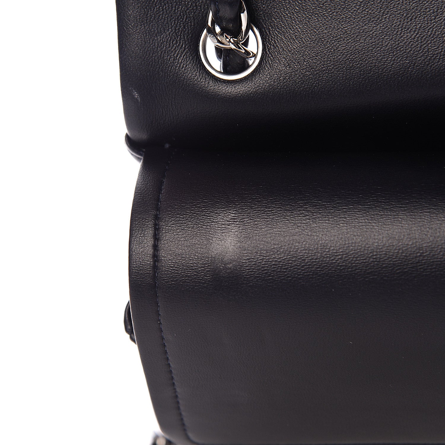 Chanel Lambskin Quilted Jumbo Double Flap Navy 10 of 15