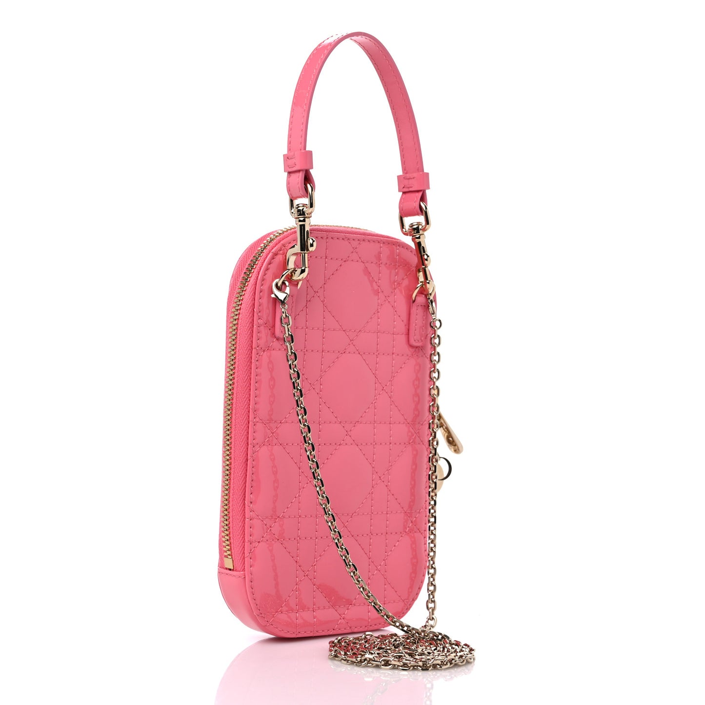 Patent Cannage Lady Dior Phone Holder