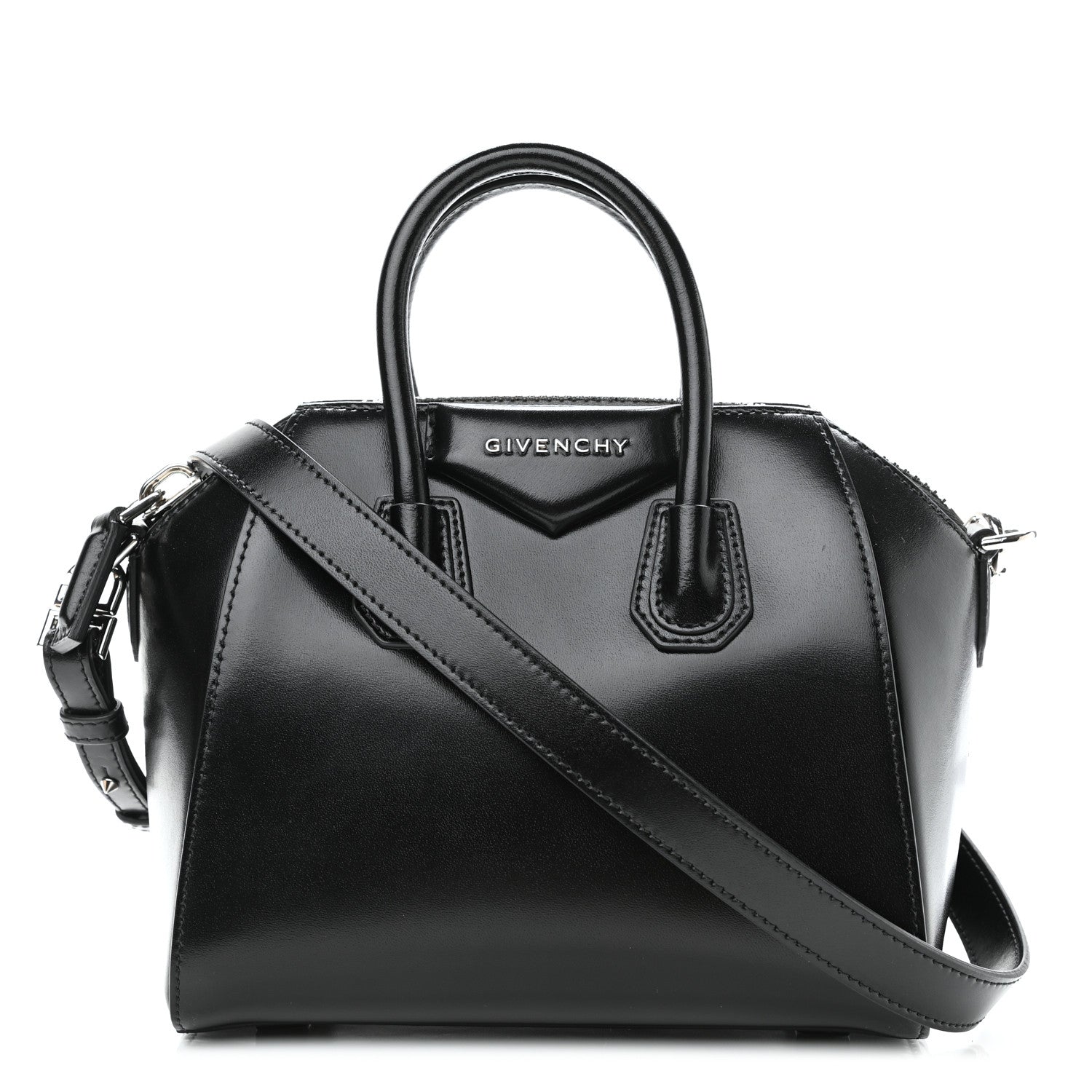 Givenchy Shiny Lord Calfskin Mini Antigona Black 1 of 10