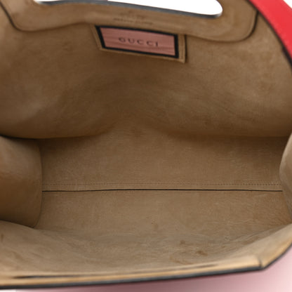 Gucci Calfskin GucciGhost Real Medium XL Tote Hibiscus Red 5 of 13