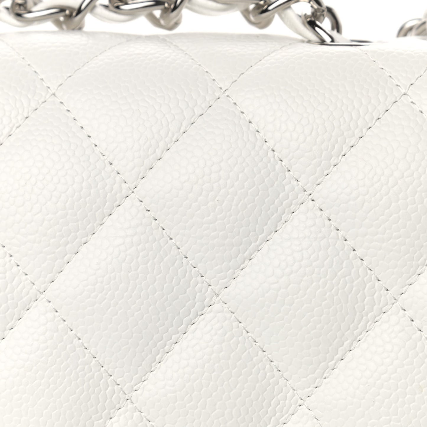 Caviar Quilted Jumbo Single Flap White