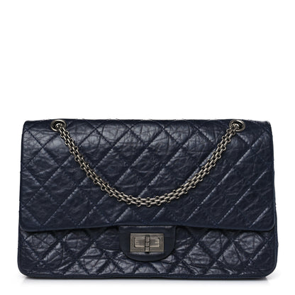 Chanel Aged Calfskin Quilted 2.55 Reissue 227 Flap Navy Blue 1 of 9