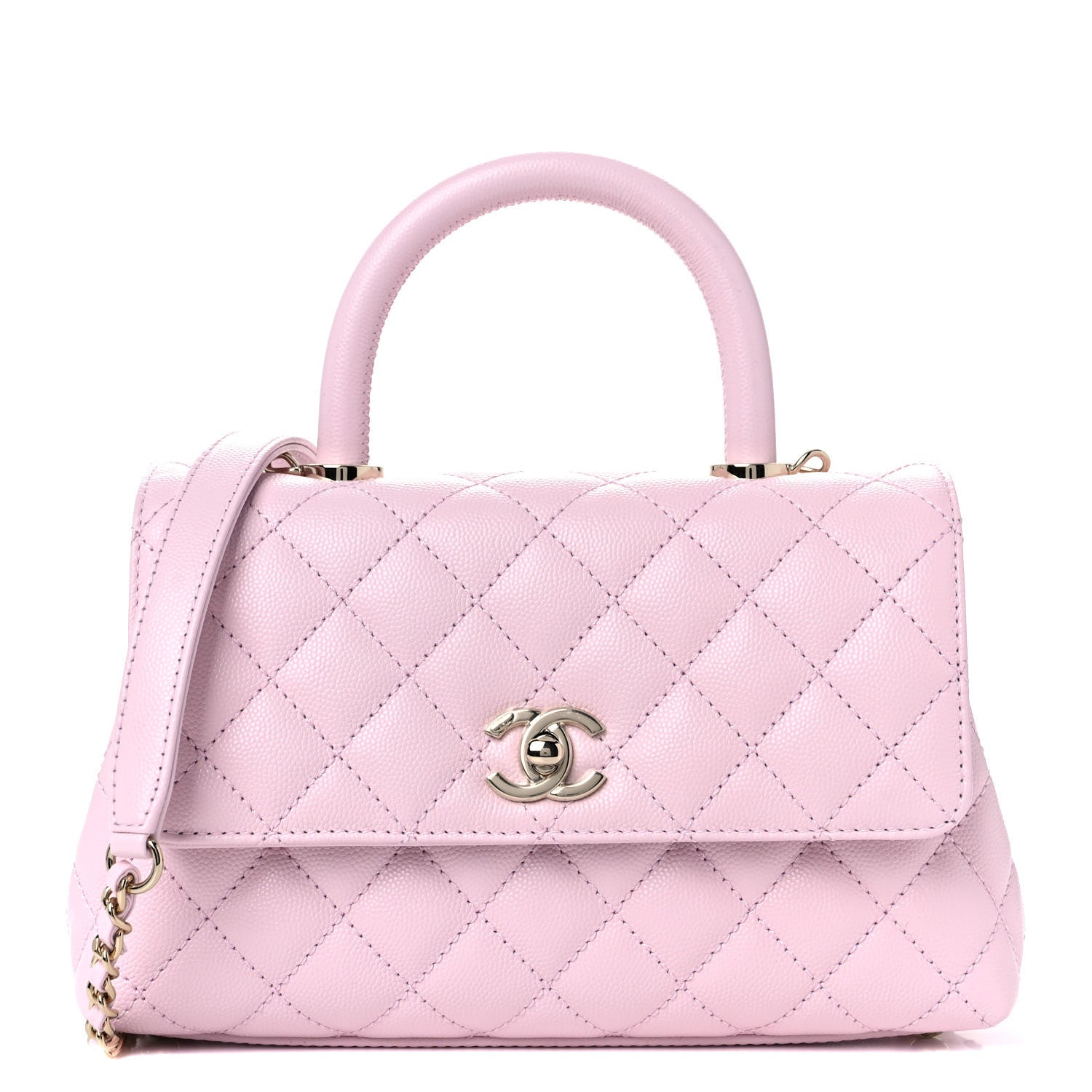 Chanel Caviar Quilted Mini Coco Handle Flap Light Pink 1 of 9