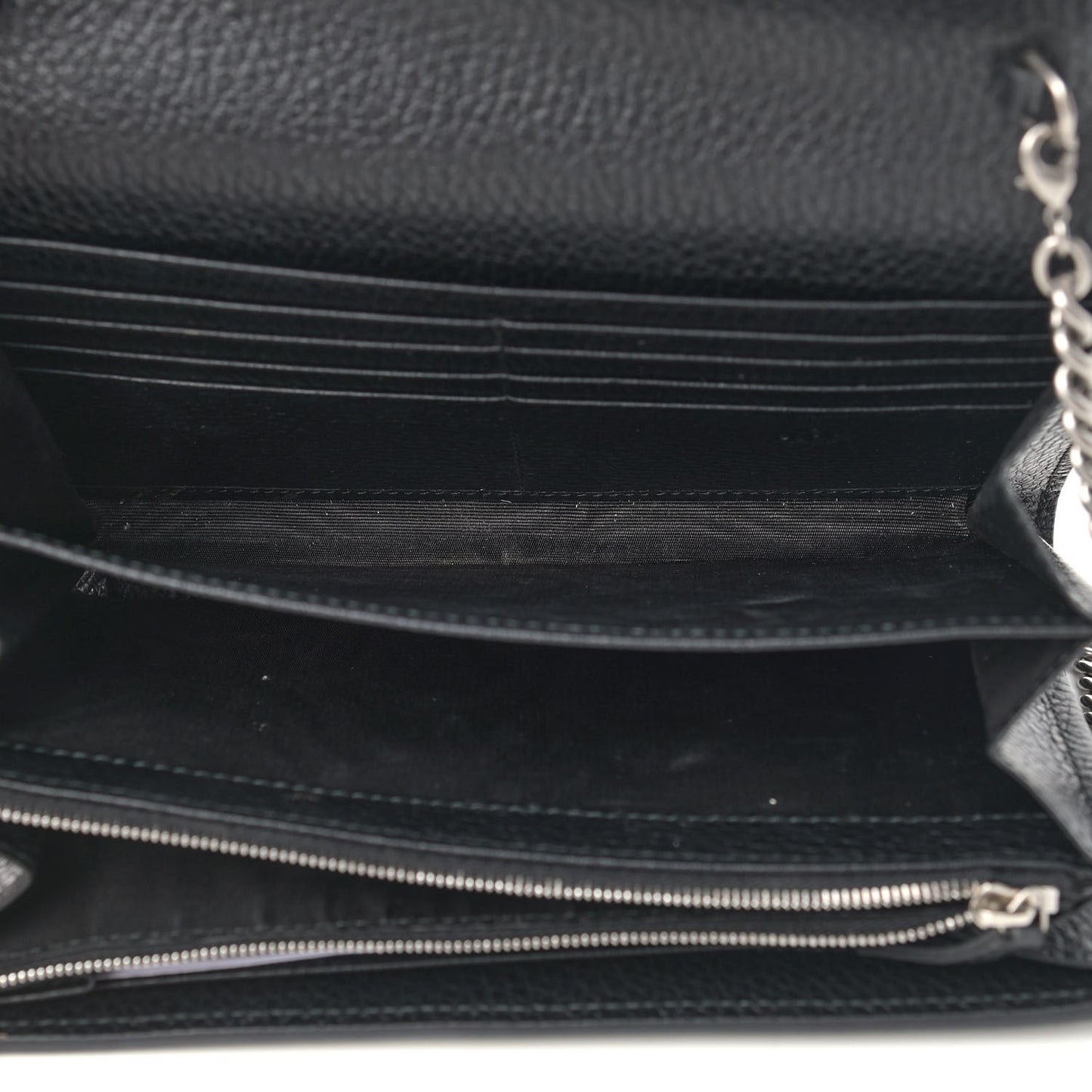 Calfskin Mini Dionysus Chain Wallet Black