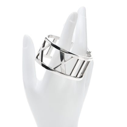 Tiffany Sterling Silver Wide Atlas Hinged Bangle Bracelet 2 of 7