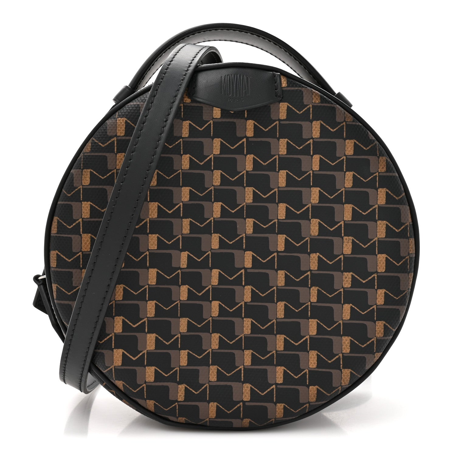 Moynat Canvas 1920 Oh! Small Yoyo Crossbody Bag Carbon Bronze Cognac 1 of 10