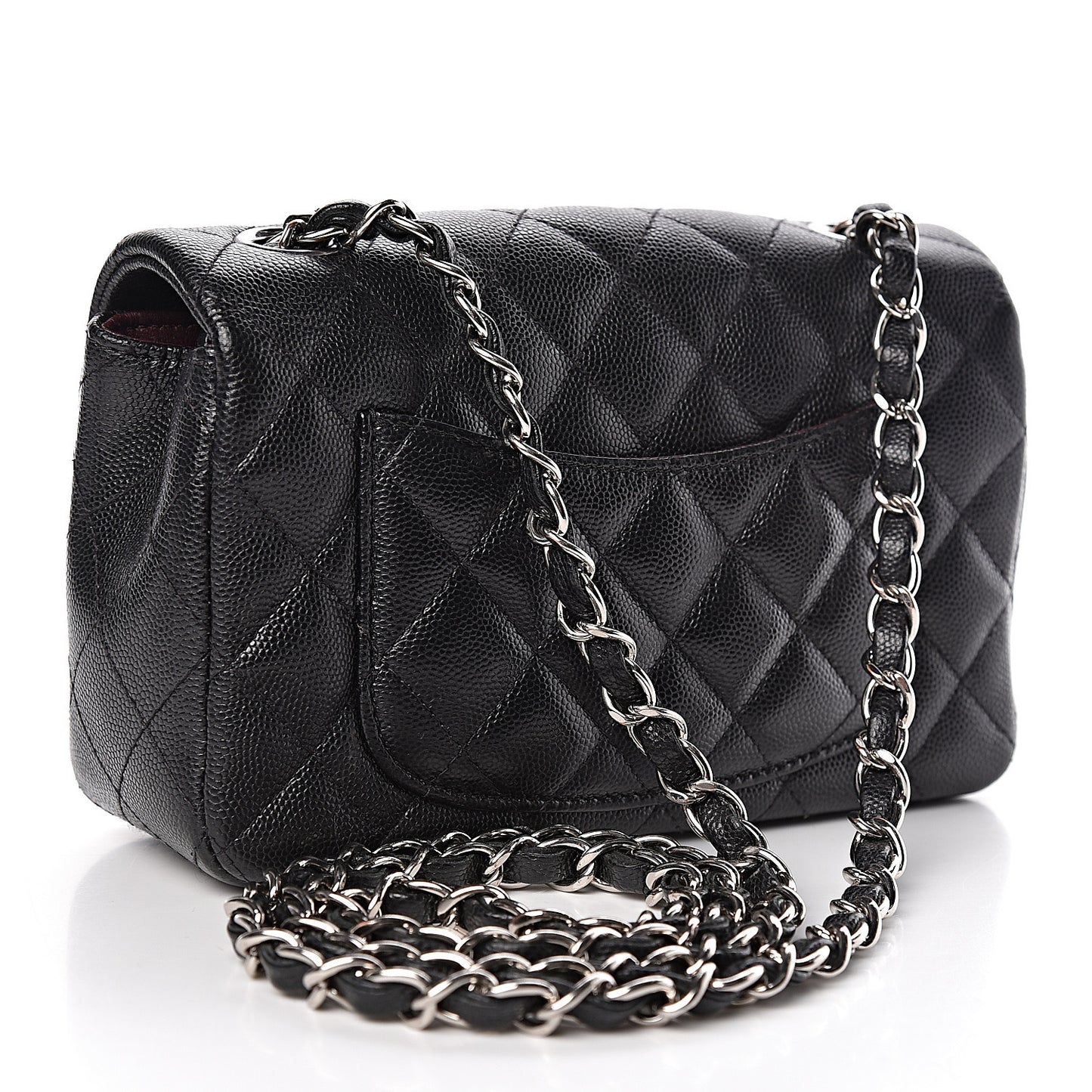 Caviar Quilted Mini Rectangular Flap Black