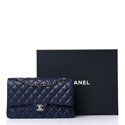 Chanel Caviar Quilted Medium Double Flap Navy 15 of 15