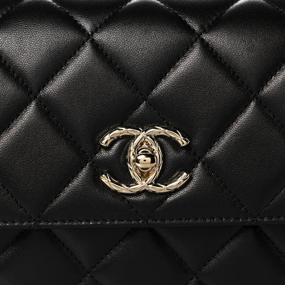 Chanel Lambskin Quilted Small Trendy CC Dual Handle Flap Bag Black 7 of 11