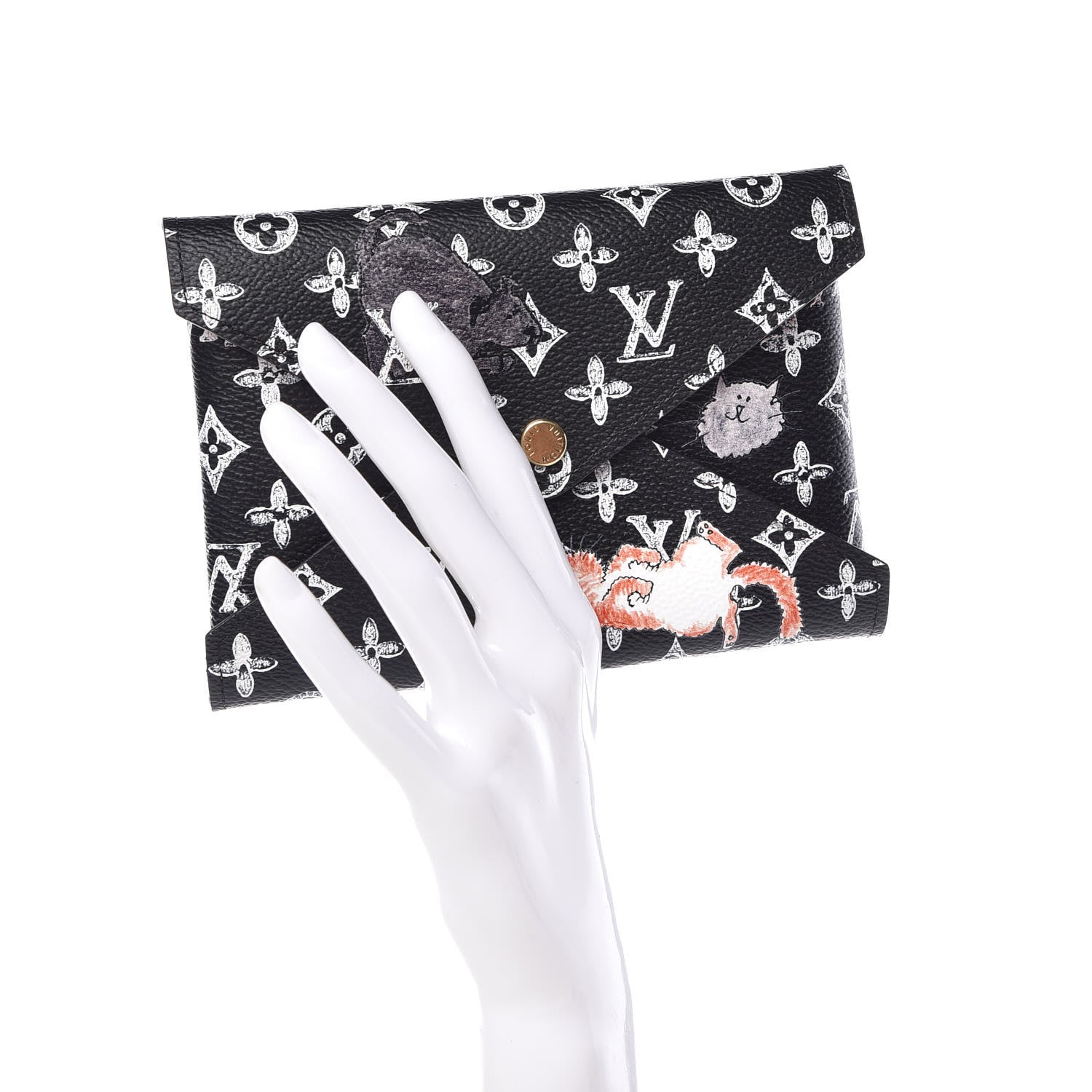 Louis Vuitton Catogram Medium Kirigami Pochette Black 2 of 6
