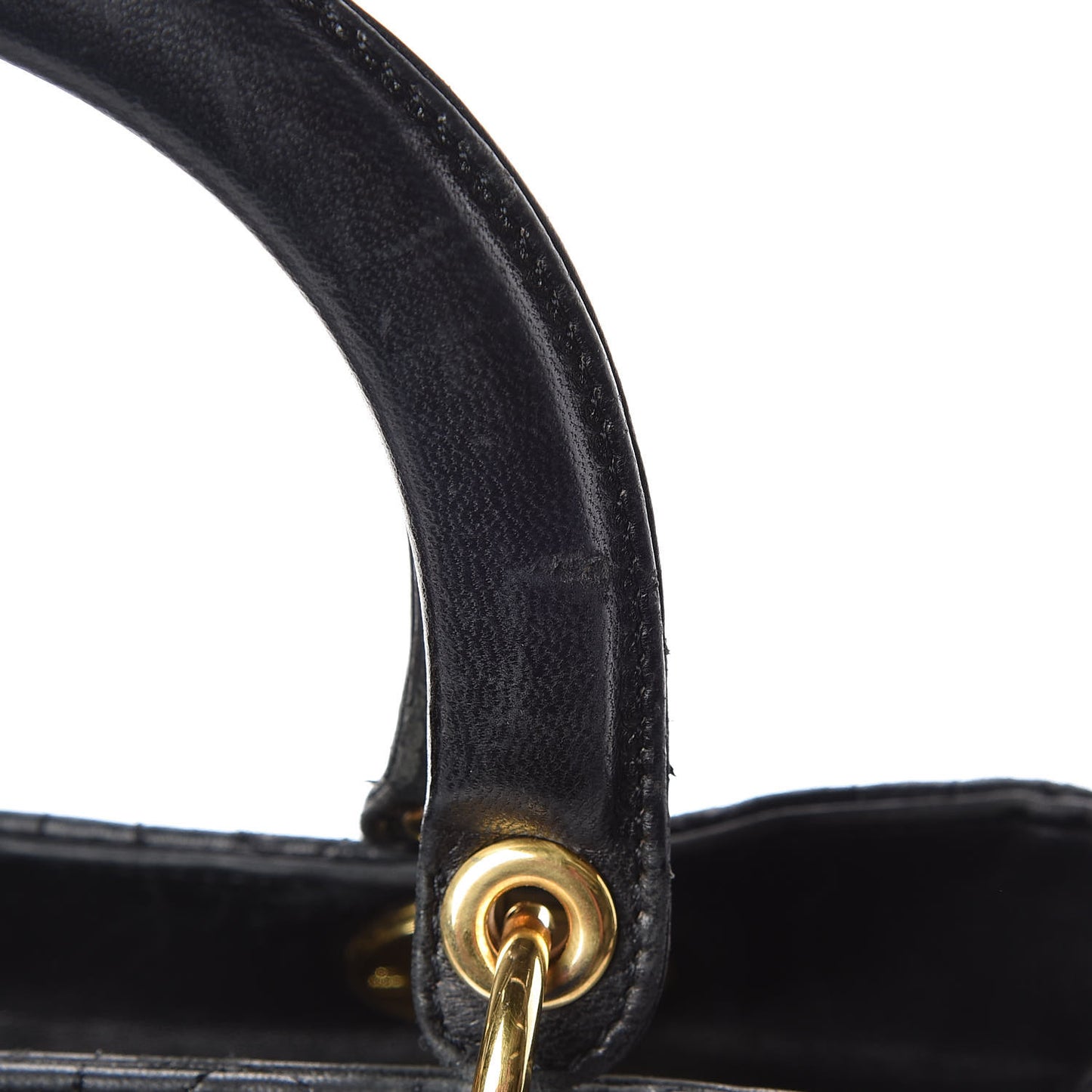 Lambskin Cannage Medium Lady Dior Black