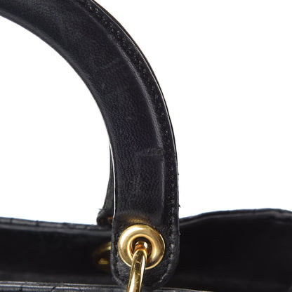 Christian Dior Lambskin Cannage Medium Lady Dior Black 16 of 21