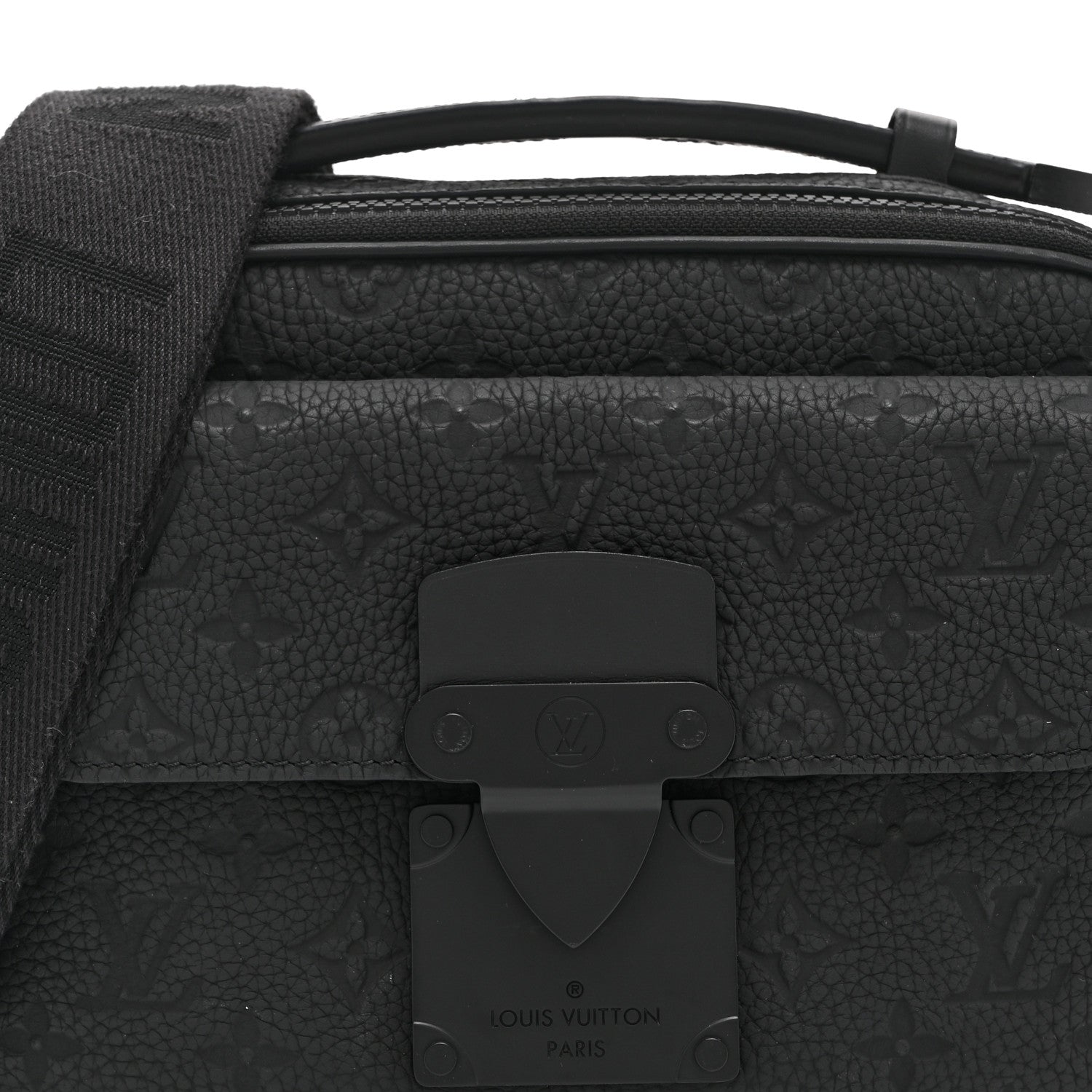 Louis Vuitton Taurillon Monogram S Lock Messenger Black 1841352