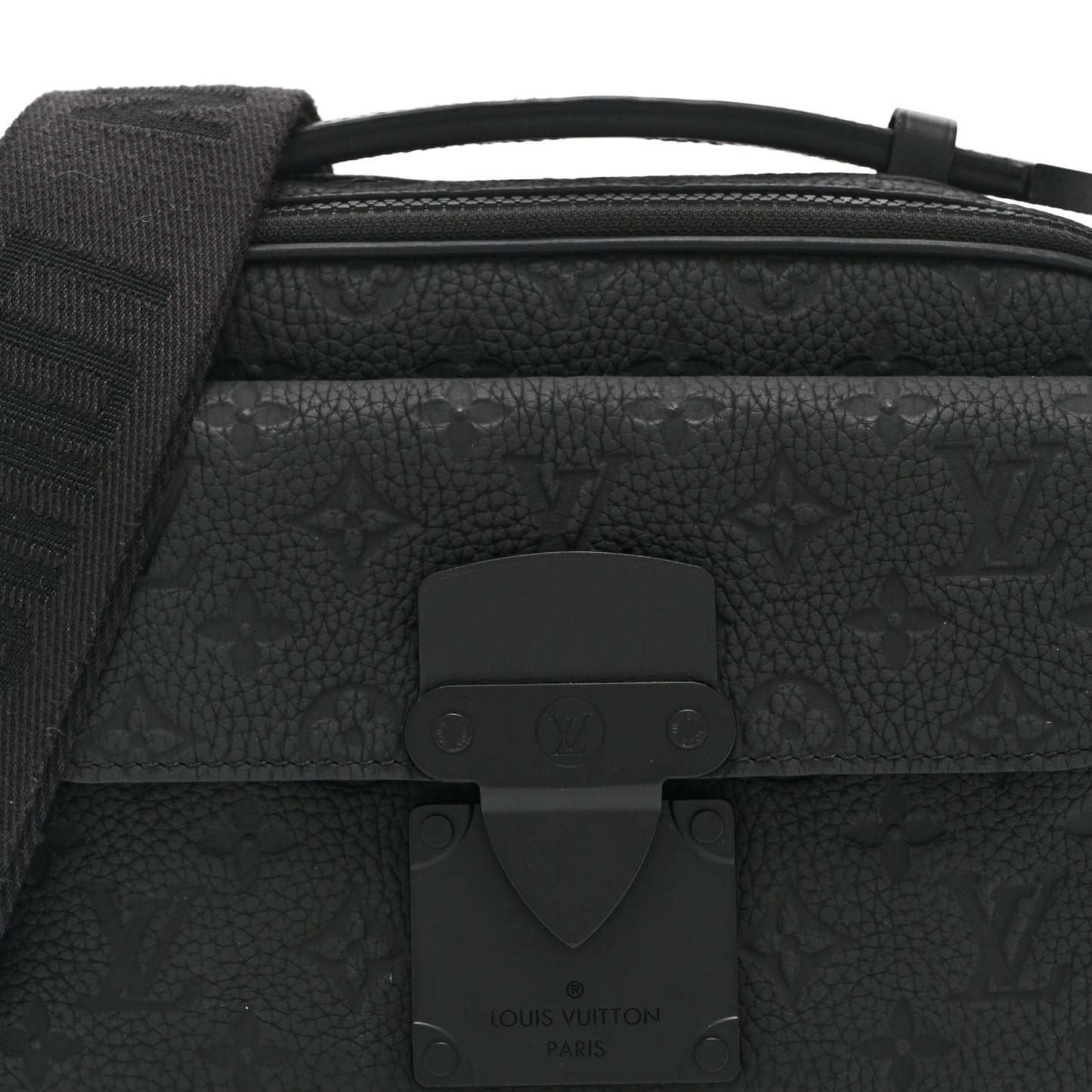 Taurillon Monogram S Lock Messenger Black