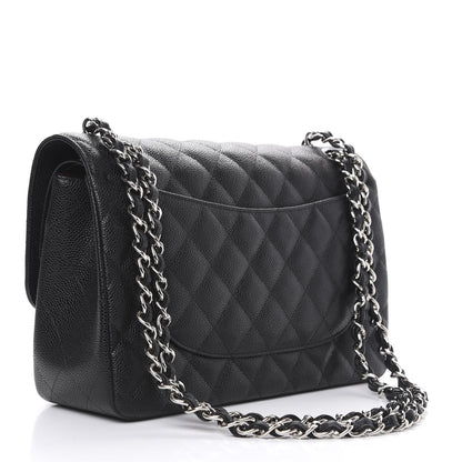 Chanel Caviar Quilted Jumbo Double Flap Black 3 of 11