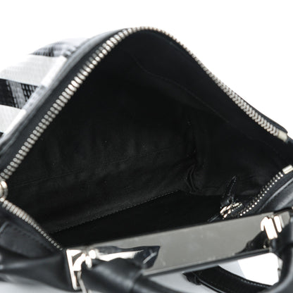 3.1 Phillip Lim 3.1 Calfskin Medium Striped Ryder Satchel Black White 6 of 8