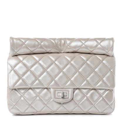Chanel Iridescent Calfskin Quilted Large Roll 2.55 Reissue Clutch Light Gold 1 of 11