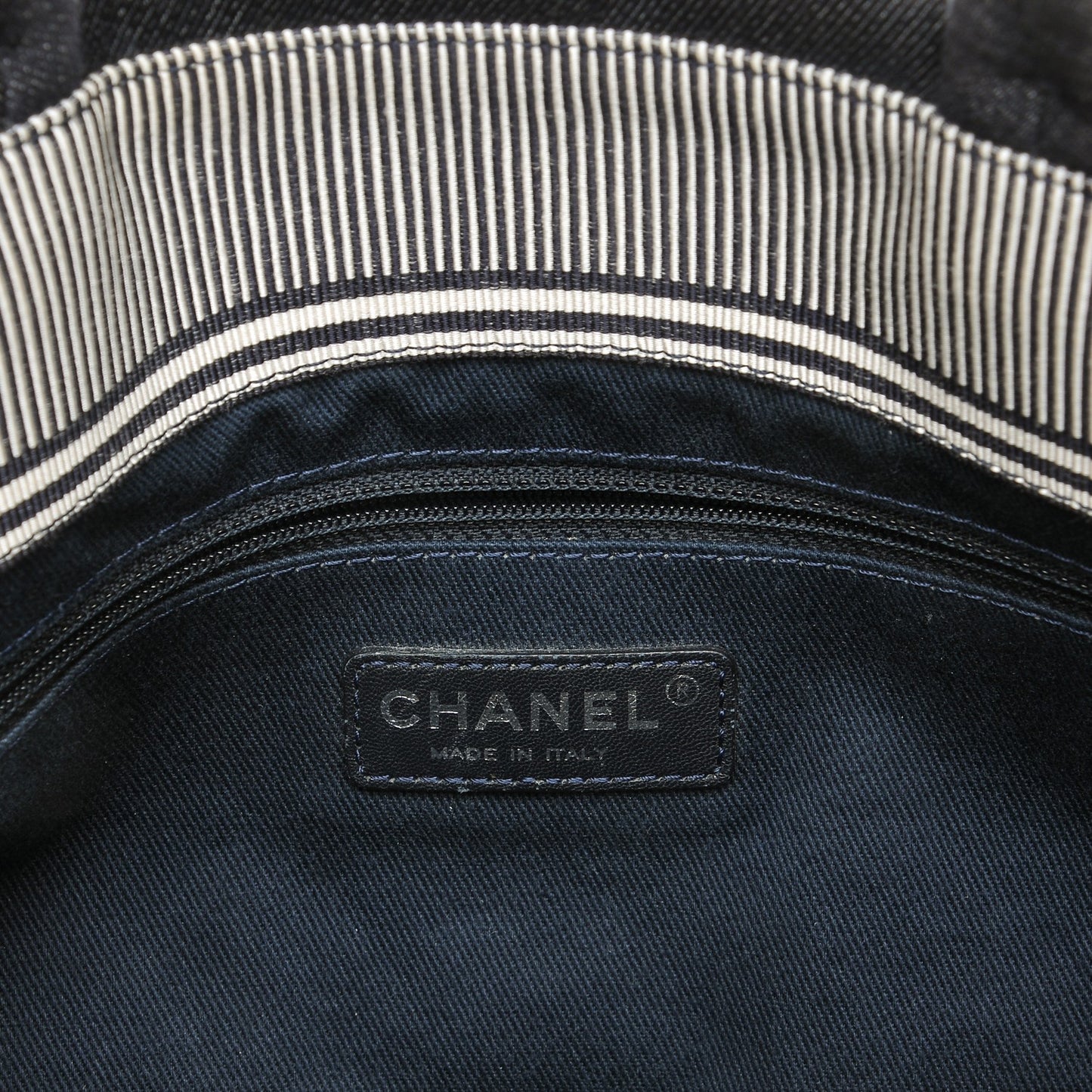 Denim Large Shopping Tote Black