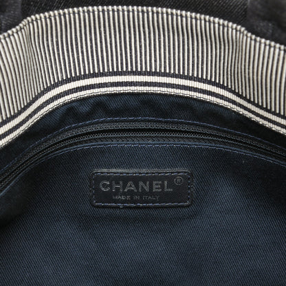 Chanel Denim Large Shopping Tote Black 6 of 9