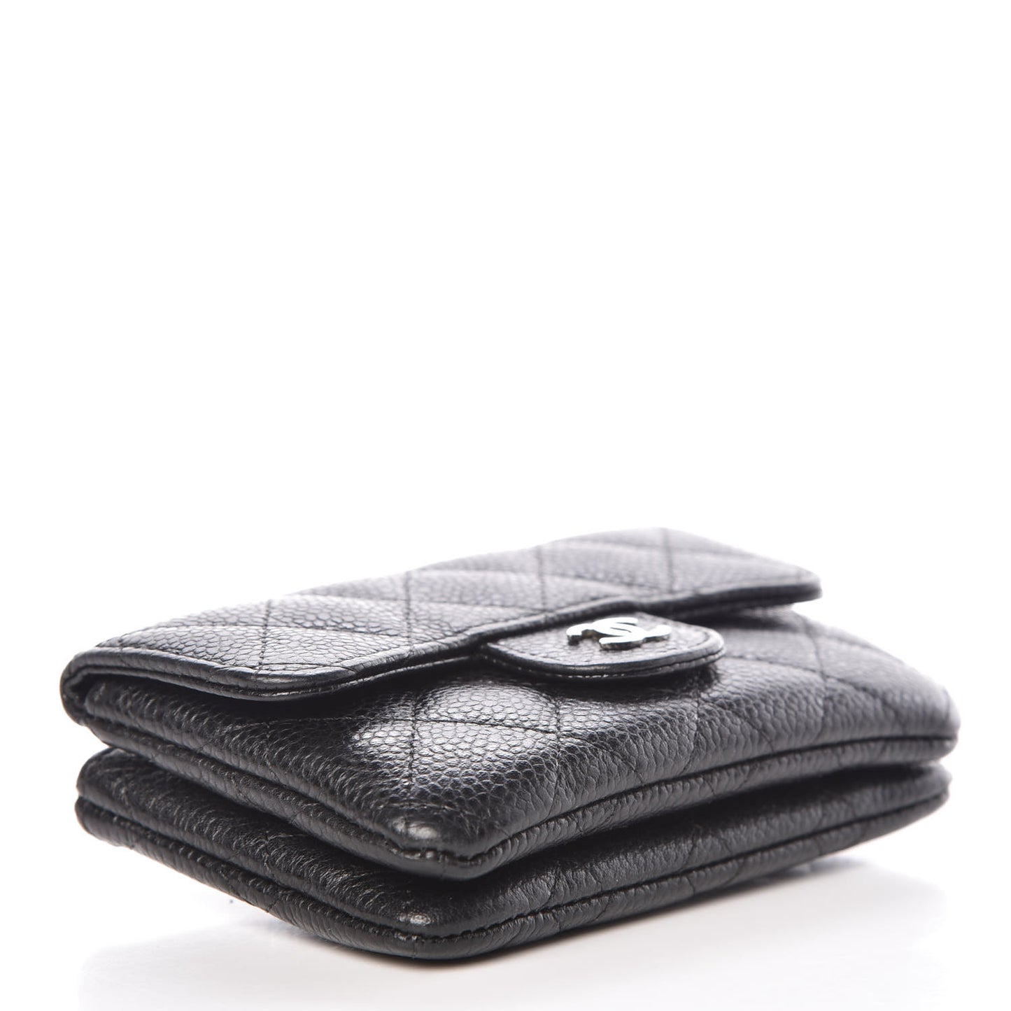 Caviar Quilted Coin Purse Black